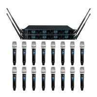 PROFESSIONAL DIGITAL UHF PLL WIRELESS MIC SYSTEM WITH SIXTEEN HANDHELD VOCAL MICROPHONES
